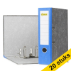 Aanbieding: 20x 123inkt classeur A4 karton blauw 80 mm