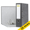 Aanbieding: 20x 123inkt classeur A4 karton zwart gewolkt 80 mm