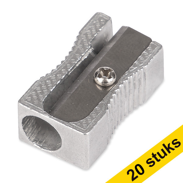Aanbieding: 20x 123inkt puntenslijper met enkel mesje  301357 - 1
