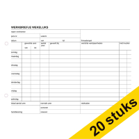 Aanbieding: 20x 123inkt werkbriefje wekelijks (50 vellen)