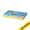 Aanbieding: 24x 123inkt zelfklevende notes geel 76 x 127 mm