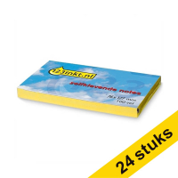 Aanbieding: 24x 123inkt zelfklevende notes geel 76 x 127 mm 302897