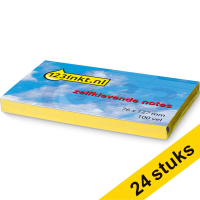 Aanbieding: 24x 123inkt zelfklevende notes gelijnd geel 76 x 127 mm 302837