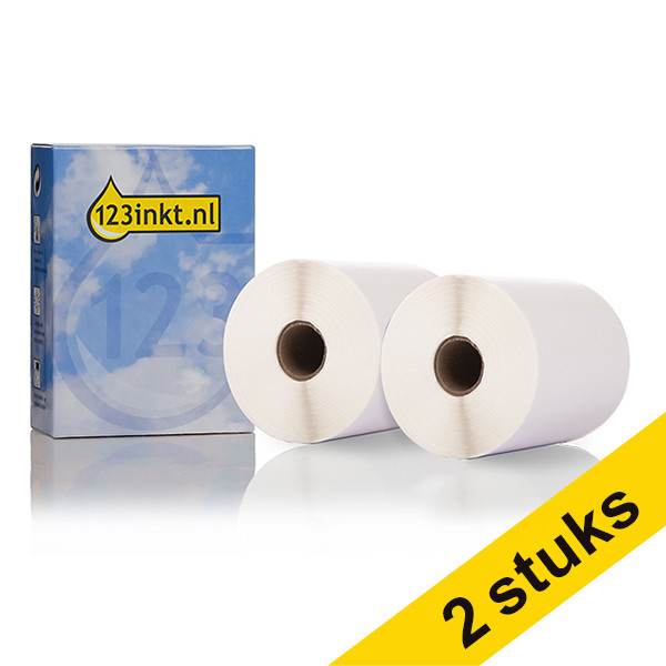 Aanbieding: 2x 123inkt LW650XL PRO grote verzendetiketten wit voor grote volumes (102 x 59 mm) 650807 - 1