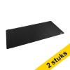 Aanbieding: 2x 123inkt bureauonderlegger 80 x 40 cm zwart silicoon 302875 - 1