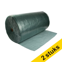 Aanbieding: 2x 123inkt gerecyclede luchtkussenfolie groen (100 cm x 100 m)