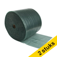 Aanbieding: 2x 123inkt gerecycleerde luchtkussenfolie groen (50 cm x 100 m)