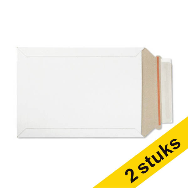 Aanbieding: 2x 123inkt kartonnen verzendenvelop wit 176 x 250 mm (100 stuks) K550 RD-303100-5C RD-303100C 302843 - 1