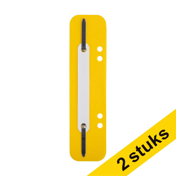 Aanbieding: 2x 123inkt snelhechterstrips 6 en 8 cm met perforatie geel (100 stuks) 202144 - 1