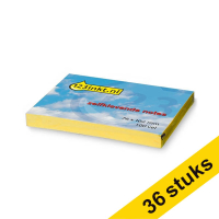 Aanbieding: 36x 123inkt zelfklevende notes geel 76 x 102 mm