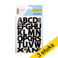 Aanbieding: 3x 123inkt A-Z etiketten zwart groot