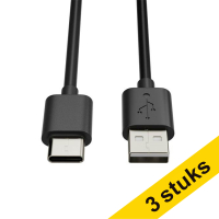 Aanbieding: 3x 123inkt USB-A naar USB-C-kabel (1 meter)