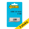 Aanbieding: 3x 123inkt USB 3.0-stick 8GB