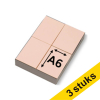Aanbieding: 3x 123inkt blanco voorschriften zalmroze 80 g/m² A6 (2000 vellen) 300620 - 1