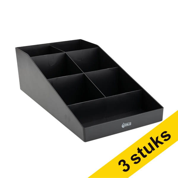 Aanbieding: 3x 123inkt bureauorganizer zwart 302731 - 1