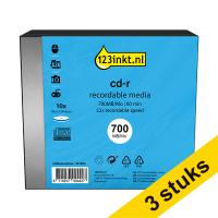 Aanbieding: 3x 123inkt cd-r 80 min. 10 stuks in slimline doosjes 301580