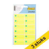 Aanbieding: 3x 123inkt diepvriesetiketten 23 x 50 mm geel/blauw (60 etiketten)