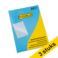 Aanbieding: 3x 123inkt document lamineerhoes A4 mat 2x75 micron (100 stuks)  302061