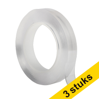 Aanbieding: 3x 123inkt dubbelzijdige nano tape 20 mm x 3 m  302158