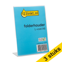 Aanbieding: 3x 123inkt folderhouder L-voet A6  301564