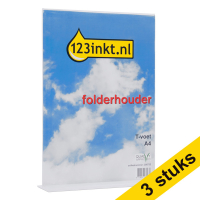 Aanbieding: 3x 123inkt folderhouder T-voet A4  300960