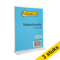 Aanbieding: 3x 123inkt folderhouder T-voet A6  301565