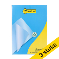 Aanbieding: 3x 123inkt gerecyclede document lamineerhoes A4 glanzend 2x80 micron (100 stuks) 303176