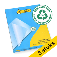 Aanbieding: 3x 123inkt gerecycleerde document lamineerhoes A5 glanzend 2x80 micron (100 stuks) 303177