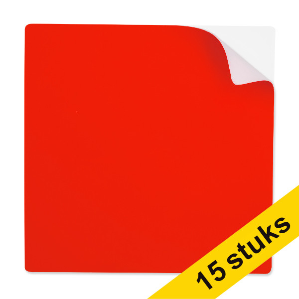 Aanbieding: 3x 123inkt herbruikbare sticky notes 10 x 10 cm rood (5 stuks) 302125 - 1