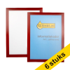 Aanbieding: 3x 123inkt informatiekader A4 zelfklevend rood (2 stuks) 301727 - 1