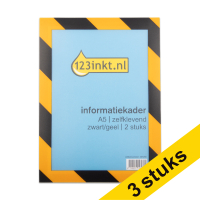Aanbieding: 3x 123inkt informatiekader A5 zelfklevend zwart/geel (2 stuks)