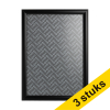 Aanbieding: 3x 123inkt kliklijst met zwarte aluminium kader A3