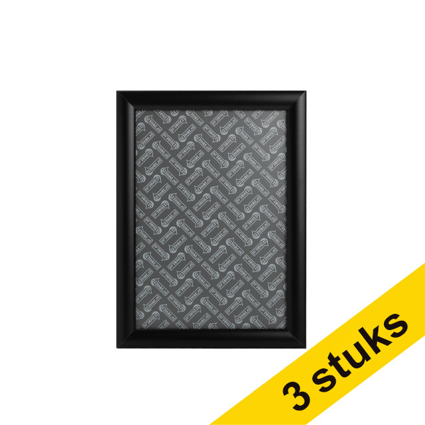 Aanbieding: 3x 123inkt kliklijst met zwarte aluminium kader A4 302553 - 1
