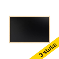 Aanbieding: 3x 123inkt krijtbord met houten frame magnetisch (40 x 60 cm) 303618
