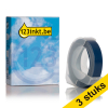 Aanbieding: 3x 123inkt lettertang S0898140 / 520106 reliëftape wit op blauw