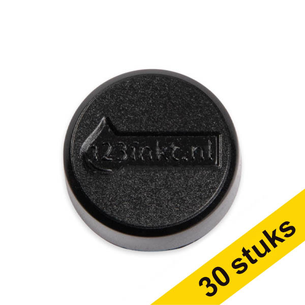 Aanbieding: 3x 123inkt magneten 20 mm zwart (10 stuks) 301289 - 1