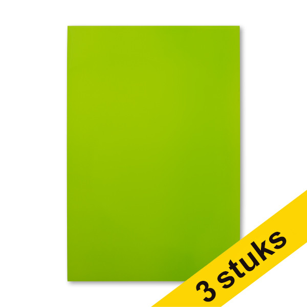 Aanbieding: 3x 123inkt magnetisch uitwisbaar vel groen (20 x 30 cm) 302146 - 1