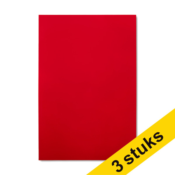 Aanbieding: 3x 123inkt magnetisch uitwisbaar vel rood (20 x 30 cm) 302147 - 1