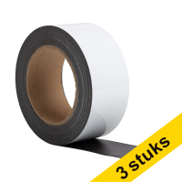 Aanbieding: 3x 123inkt magnetische etiketband uitwisbaar wit 5 cm x 10 m