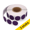 Aanbieding: 3x 123inkt markeringspunten Ø 18 mm paars (1.000 etiketten op rol) 035244 - 1