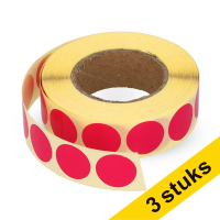 Aanbieding: 3x 123inkt markeringspunten Ø 18 mm roze (1.000 etiketten op rol) 035245