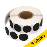 Aanbieding: 3x 123inkt markeringspunten Ø 18 mm zwart (1.000 etiketten op rol) 035237