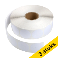 Aanbieding: 3x 123inkt markeringspunten Ø 35 mm wit (2.000 etiketten op rol) 302359
