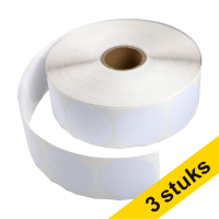 Aanbieding: 3x 123inkt markeringspunten Ø 50 mm wit (2000 etiketten op rol)  302364