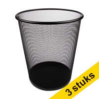 Aanbieding: 3x 123inkt papierbak mesh zwart