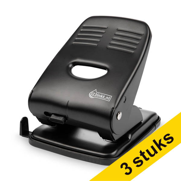 Aanbieding: 3x 123inkt perforator zwart 2-gaats (40 vellen) 302867 - 1