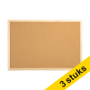 Aanbieding: 3x 123inkt prikbord met houten frame 60 x 40 cm 302245 - 1