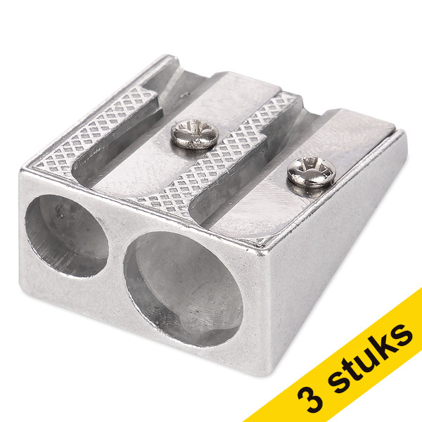Aanbieding: 3x 123inkt puntenslijper met dubbele mesjes 301203 - 1