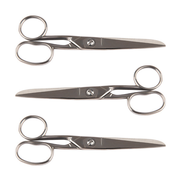 Aanbieding: 3x 123inkt schaar roestvrij staal 180 mm 301237 - 1