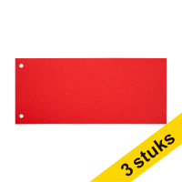 Aanbieding: 3x 123inkt scheidingsstrook 105 x 240 mm rood (100 stuks)